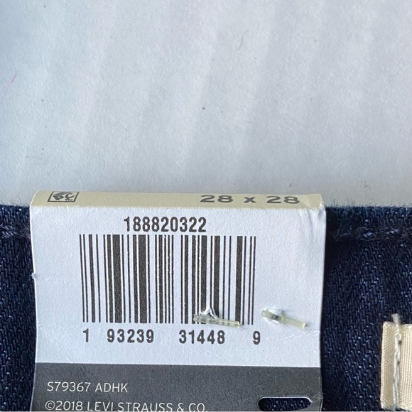 LEVIS 721 High Rise Skinny Ankle Jeans Womens Size 6 Short W28 x L28 Dark Wash - Picture 14 of 14